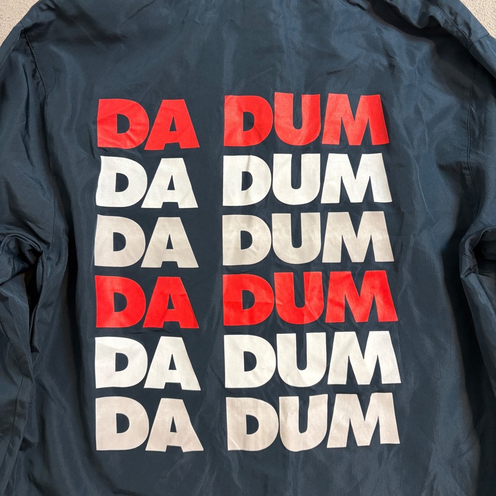 Universal Studios Jaws Windbreaker Jacket Adults Large Navy Blue Da Dum Graphic - Picture 6 of 9
